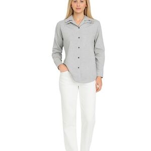 Kal Rieman Tailored Shirt 14 Preppy Old Money Textured Office Siren Coastal